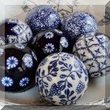 D80. 7 Decorative porcelain balls. - $20 for the set 